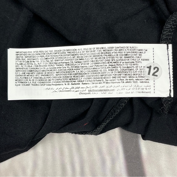 DESIGUAL black pleated lightweight skirt fun doodles floral, size S - Picture 13 of 14